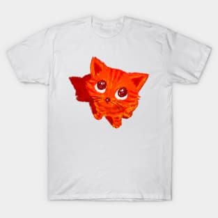 Red cat looking up T-Shirt